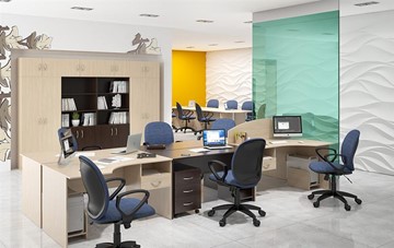Набор мебели в офис SIMPLE с эргономичными столами и тумбами в Абакане - предосмотр 5